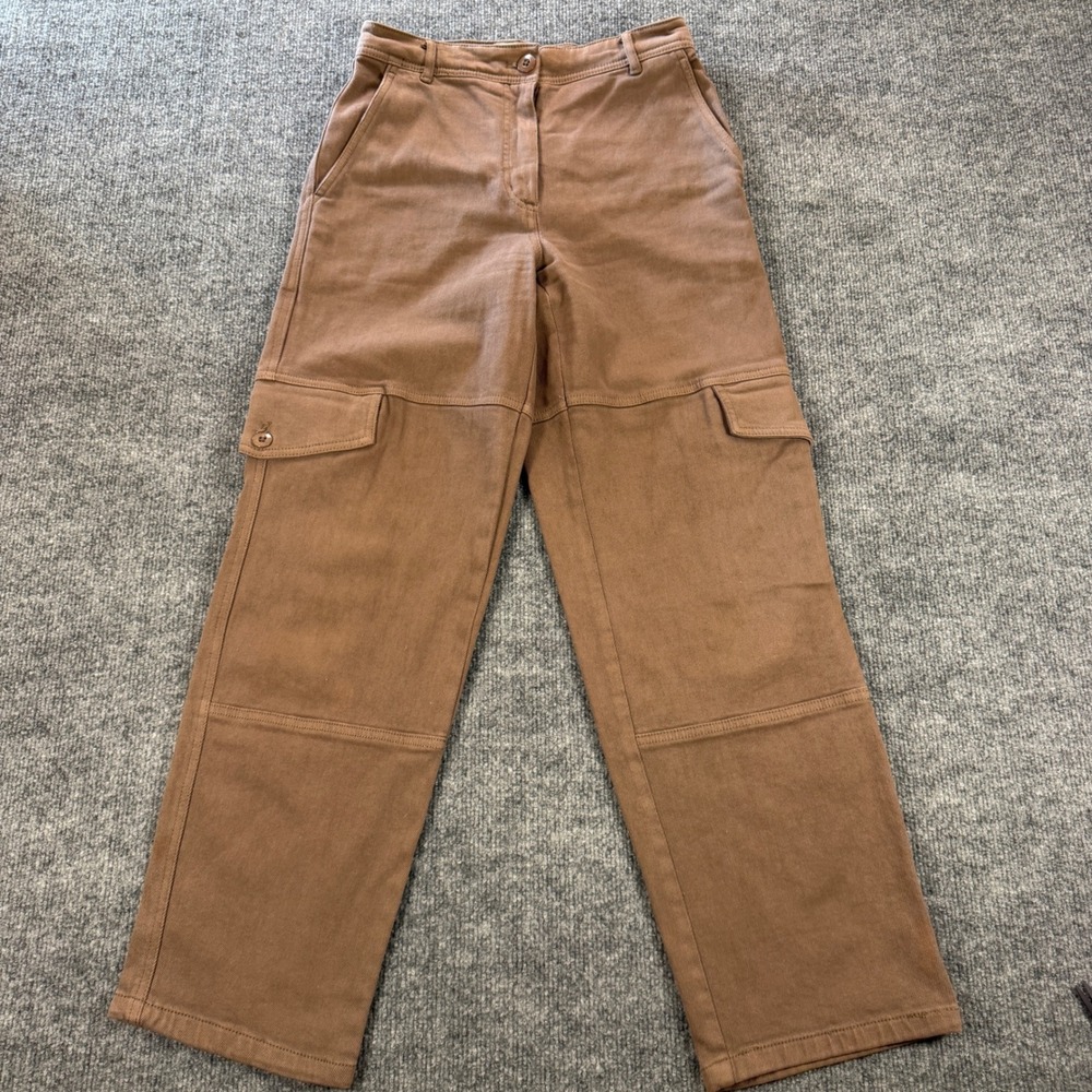 Wilfred Free Aritzia Cargo Pants Brown Cotton Twill Size 2 Utility Gorpcore